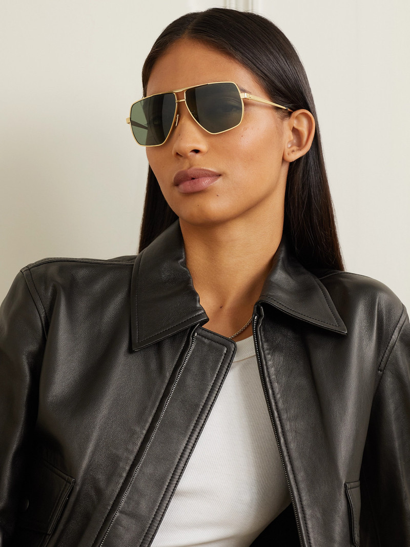 CELINE Oversized Aviator-style Gold-tone Sunglasses outlook