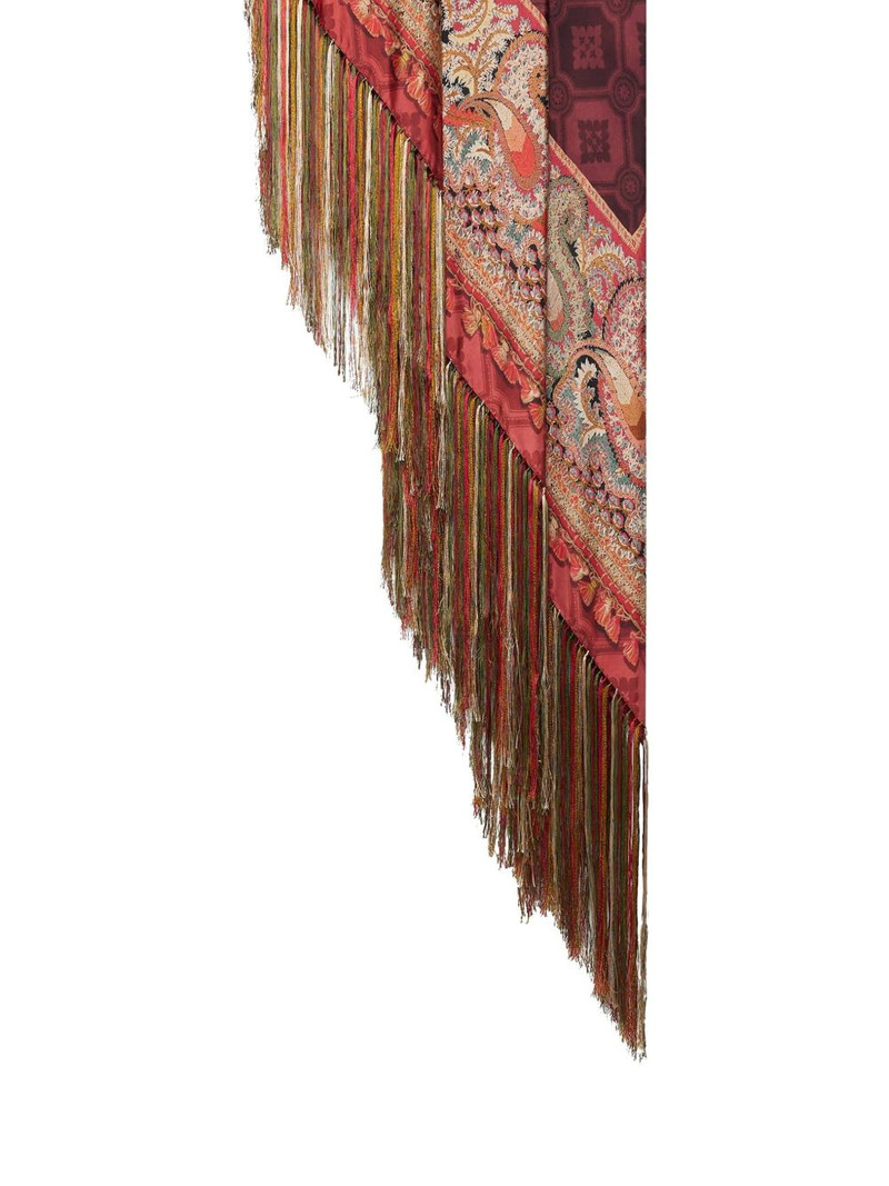 Pierre-Louis Mascia paisley-pattern fringed scarf outlook