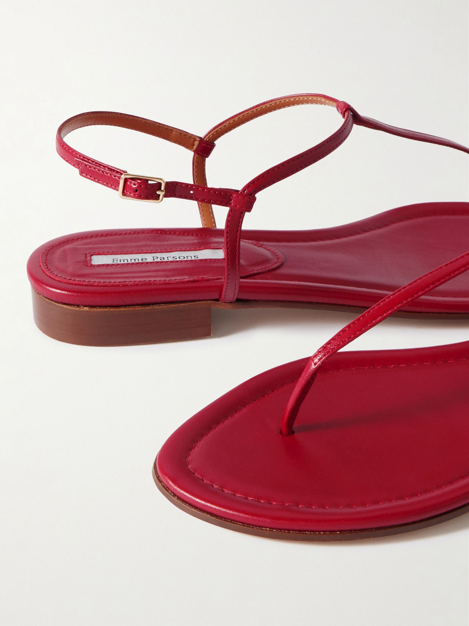 Cecilia leather sandals Red - 4
