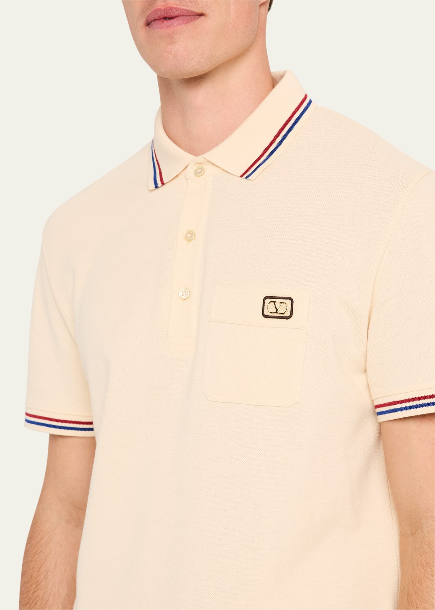 Men's Contrast-Tip Pique Polo Shirt - 5