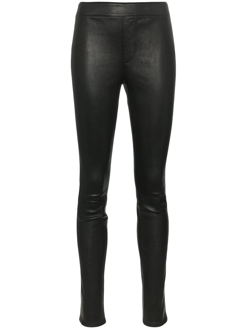 stretch leather leggings - 1