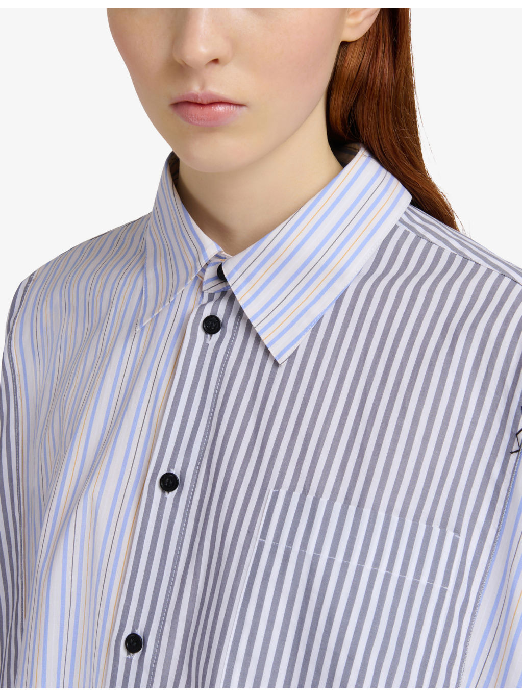 Oversized Striped Cotton Shirt - 5