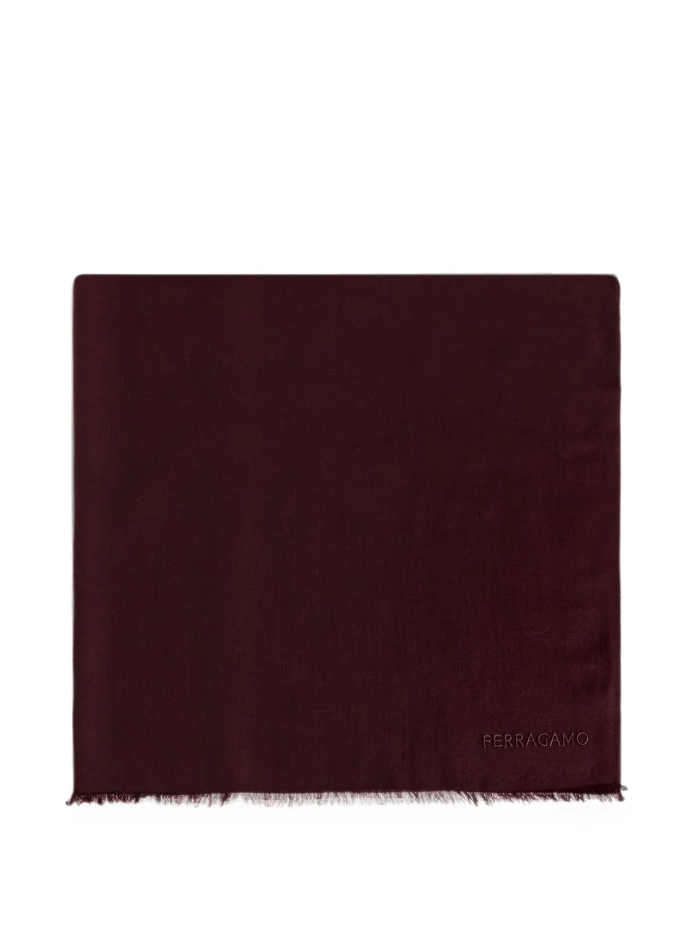 embroidered-logo cashmere scarf - 1