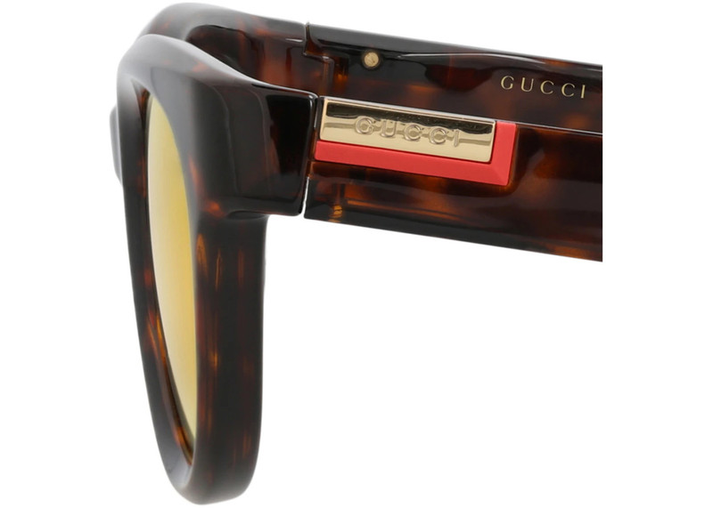 Gucci Round-Frame Injection Sunglasses Havana Havana Red (GG1620S-30014934-002) 4