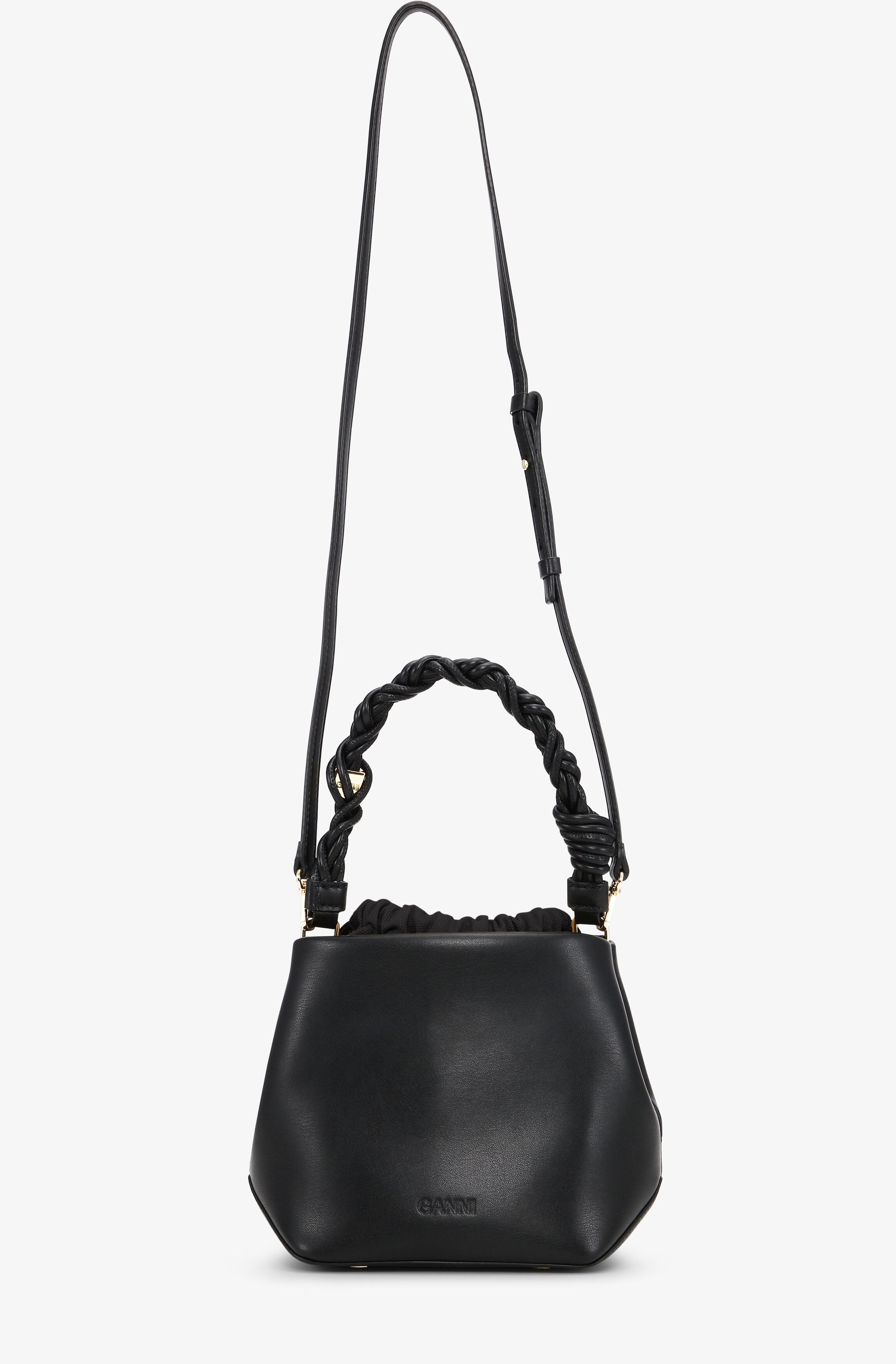 BLACK GANNI BOU BUCKET BAG - 2