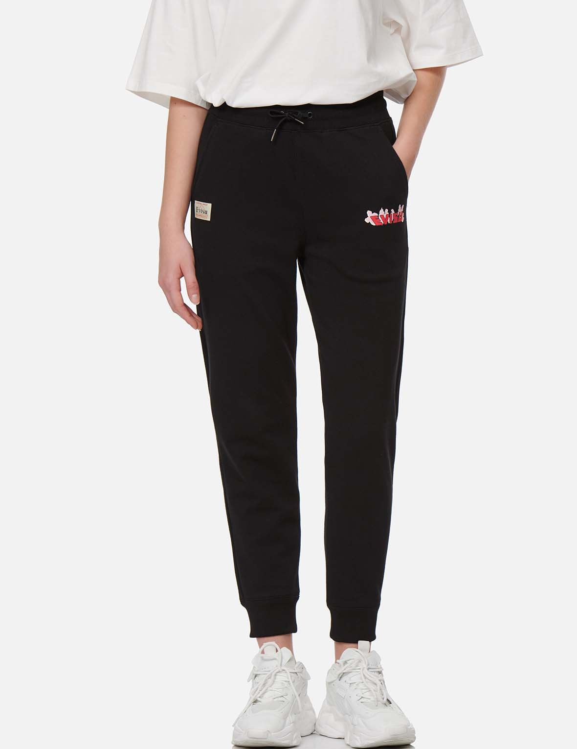 FORTUNE CAT DARUMA DAICOCK PRINT SWEATPANTS - 4
