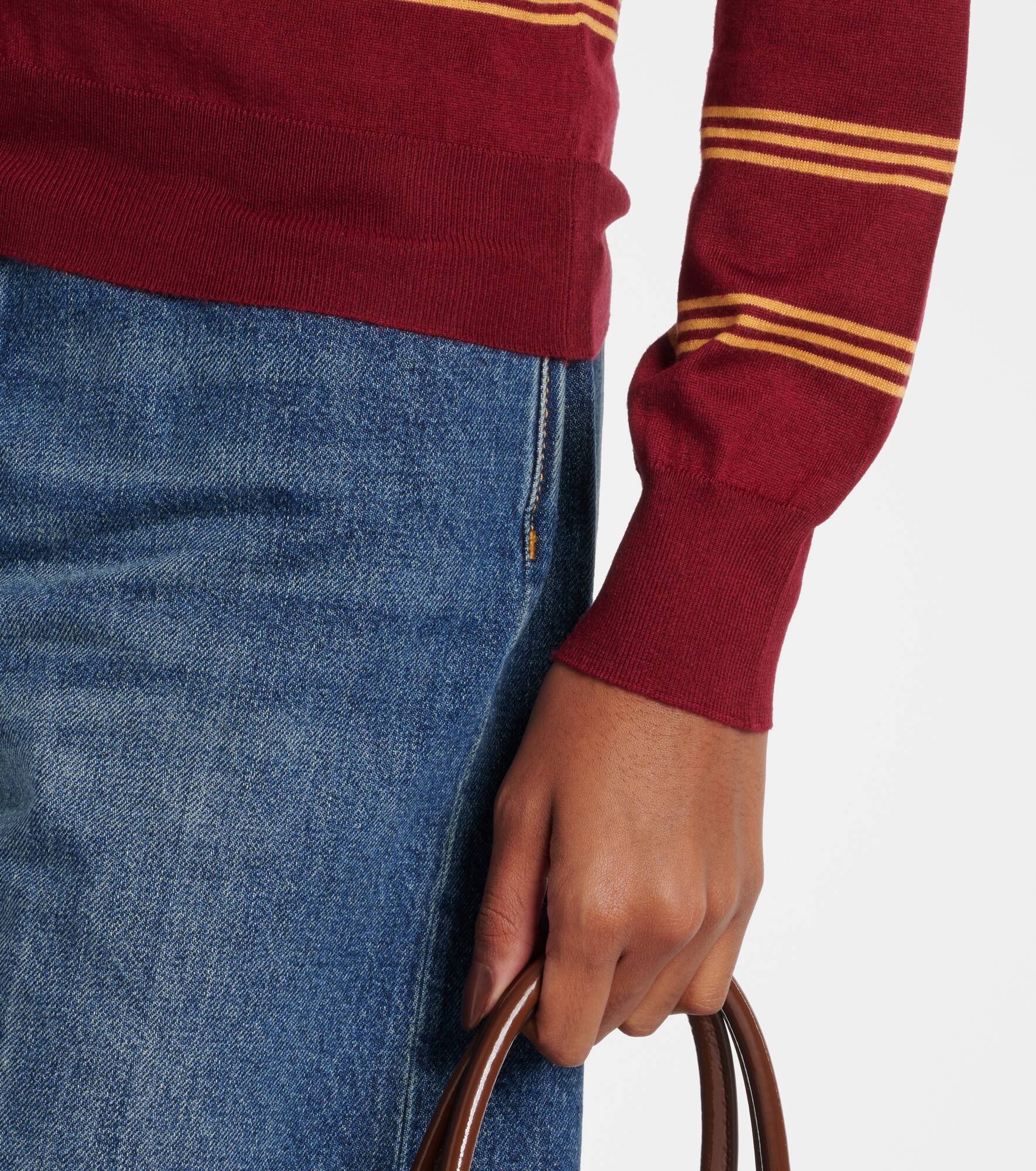 Striped cashmere and silk cardigan - 5