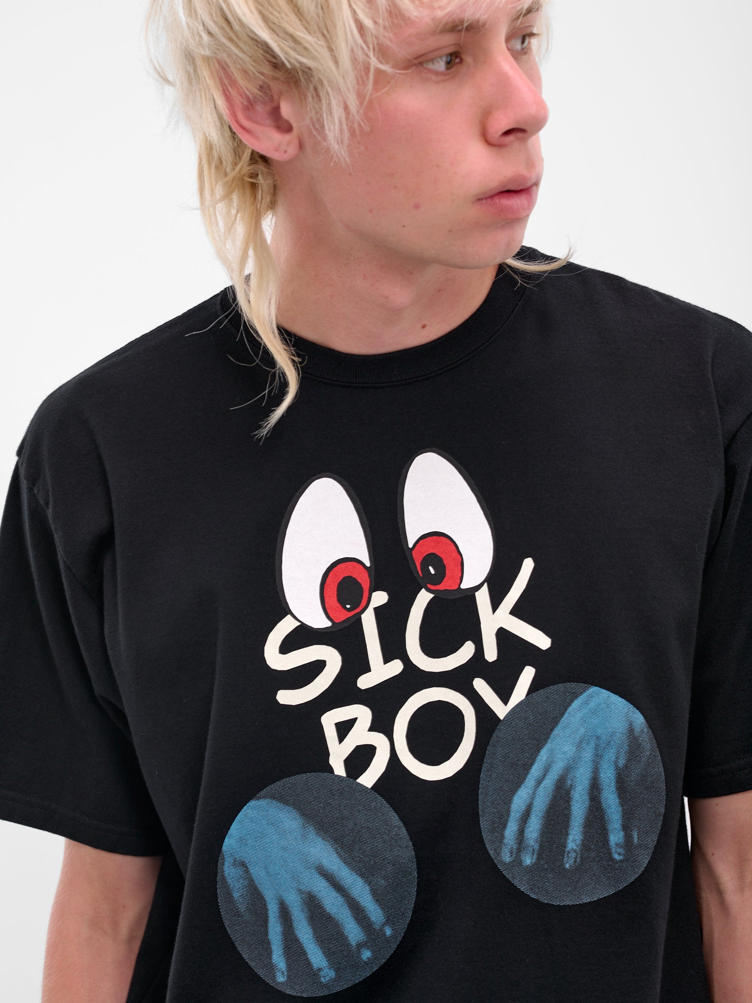 Black 'Sick Boy' Graphic Tee - 5