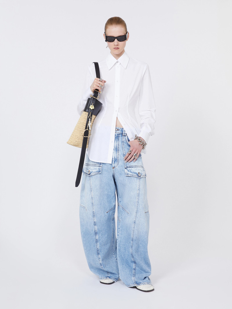 PIACERE Slim-fit poplin shirt - OPTICAL WHITE 9