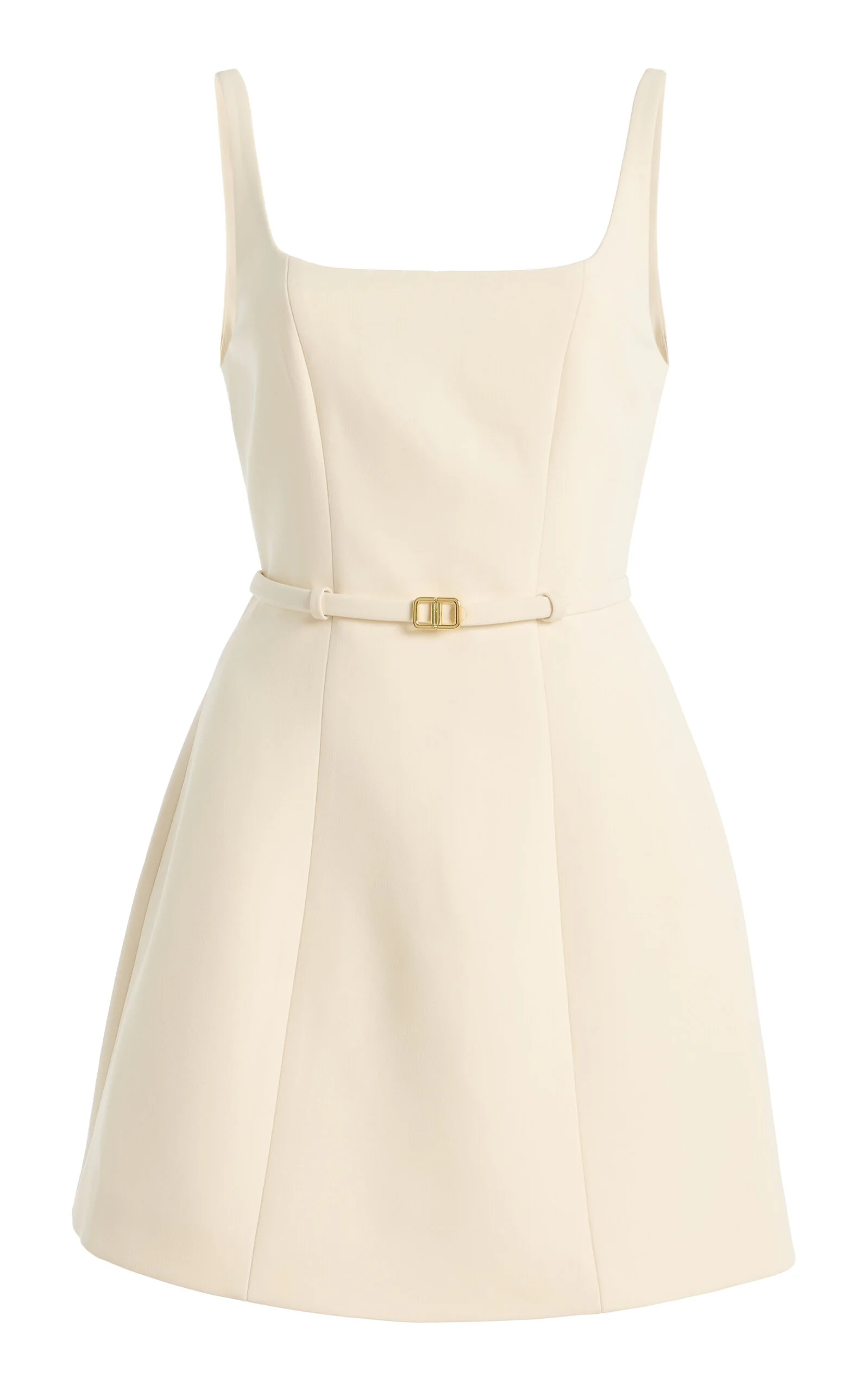 Shonda Belted Cady Mini Dress ivory - 1
