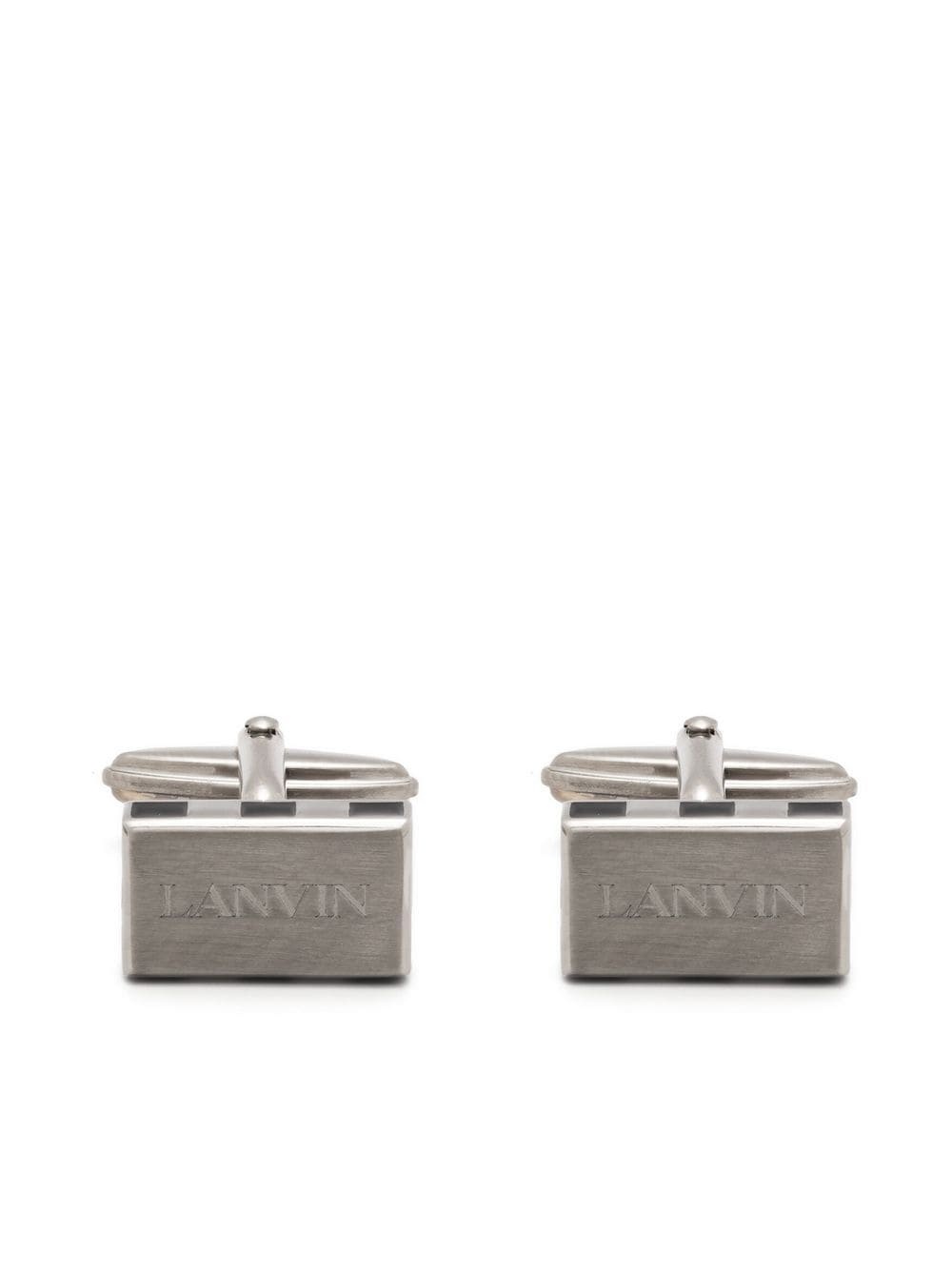logo-engraved polished cufflinks - 1