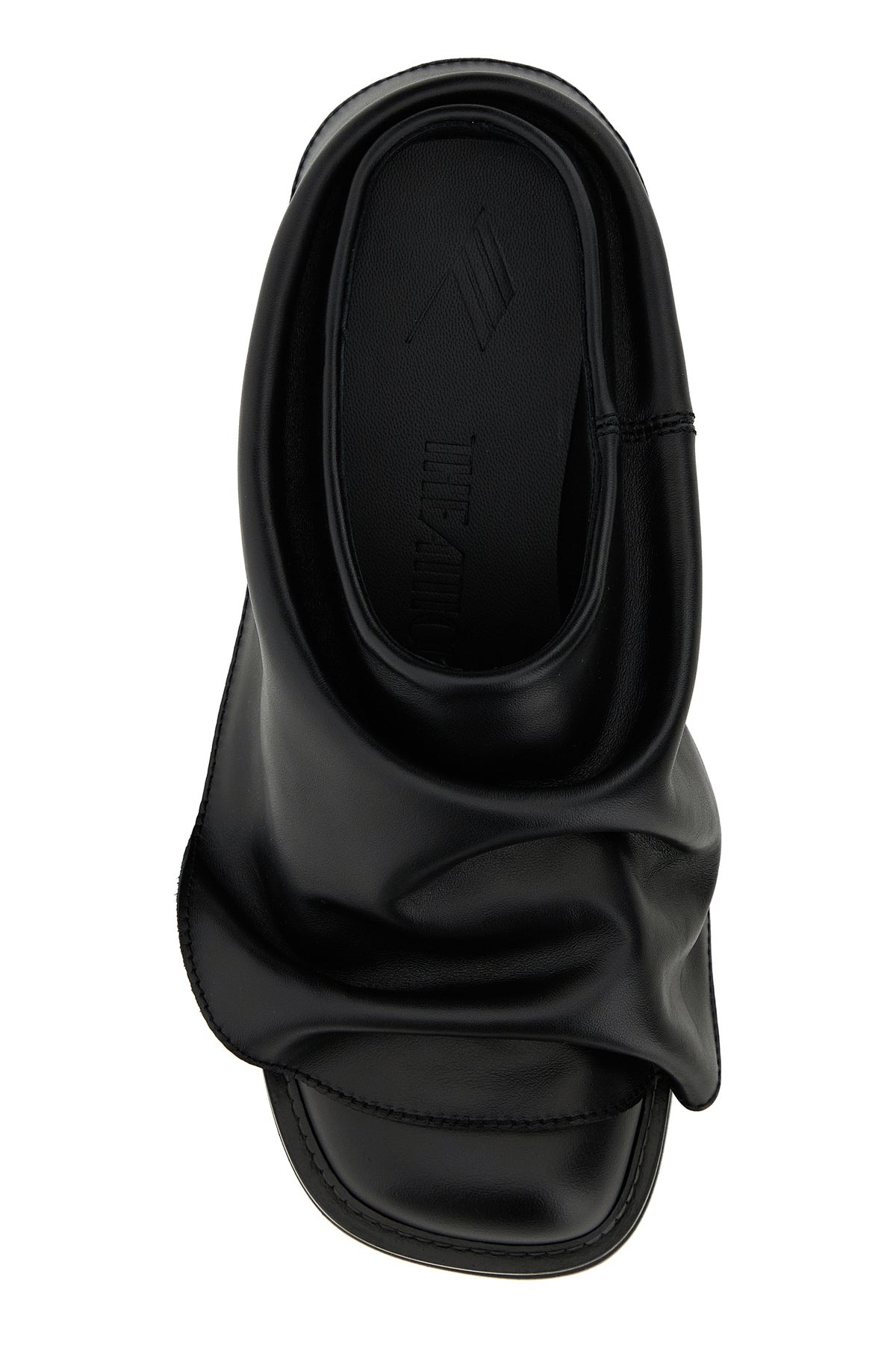 Black leather Mini Robin slippers - 4