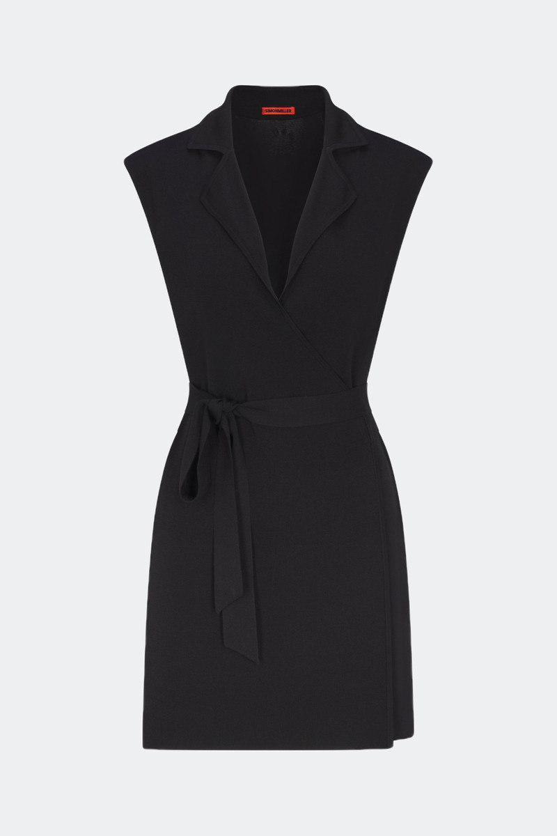 Knits By Zaca Knit Mini Dress in Black 3