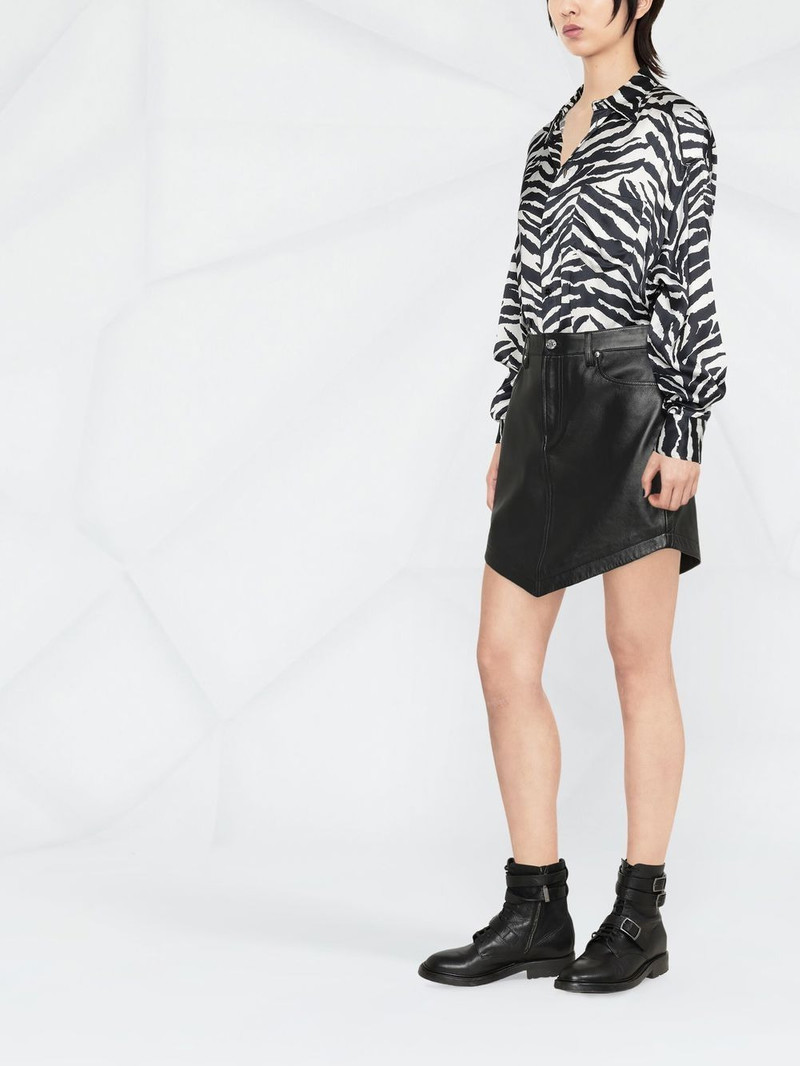 high-waist leather mini skirt 3