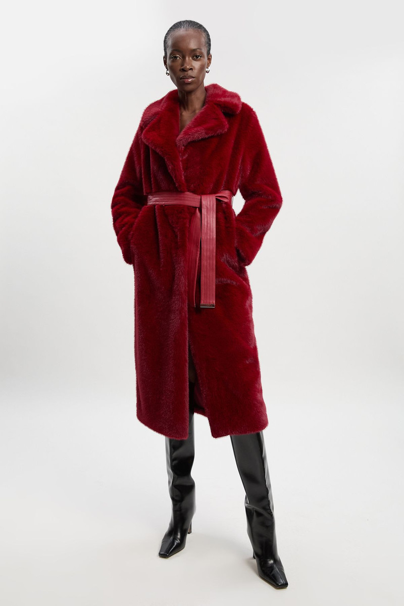 Faux Fur Longline Coat 1
