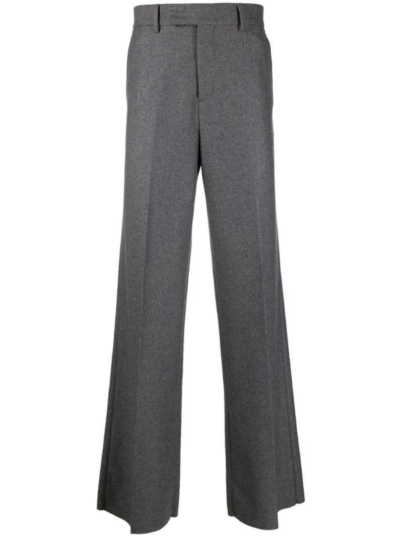 straight-leg marl-knit trousers - 1