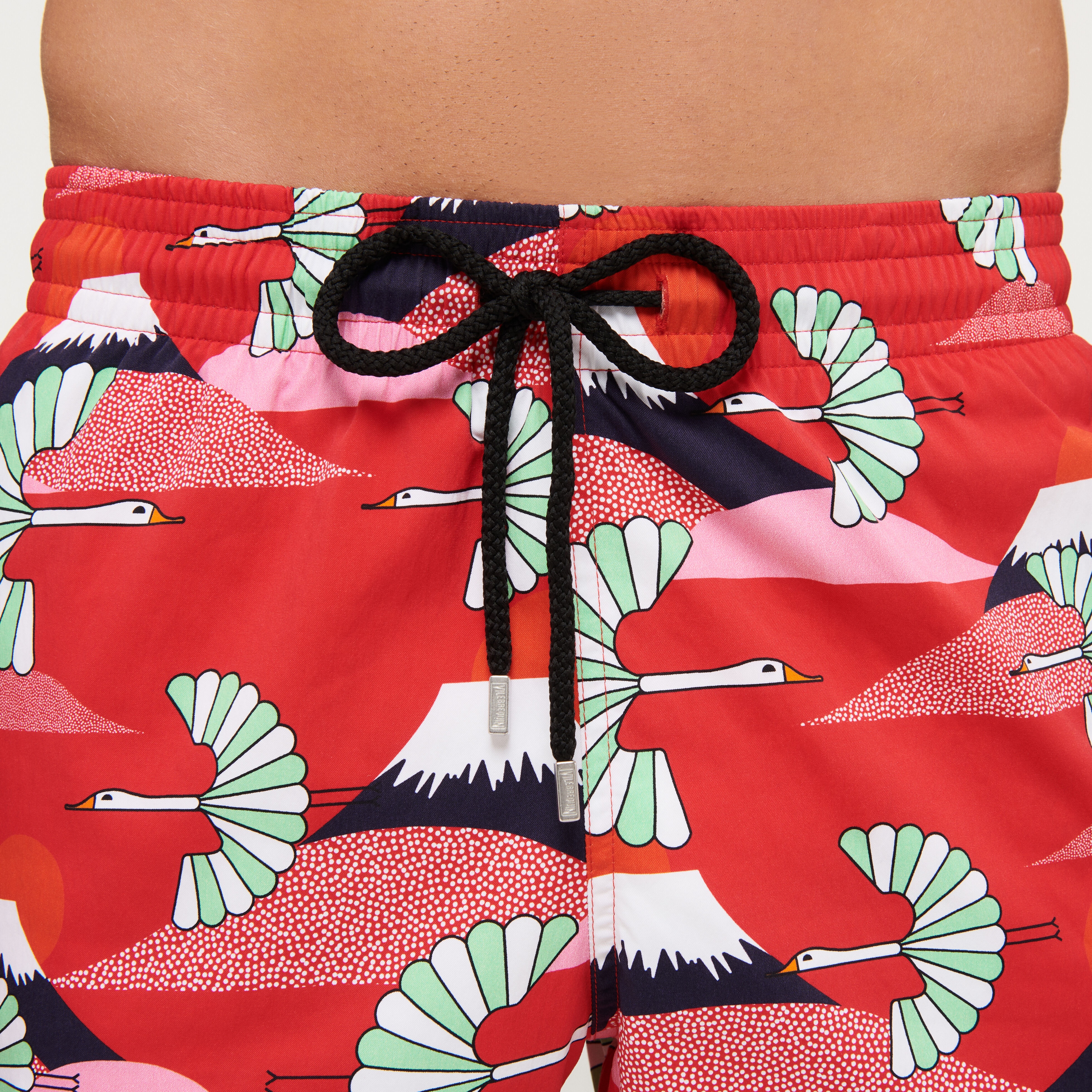 Men Stretch Swim Trunks Japan Birds - 5