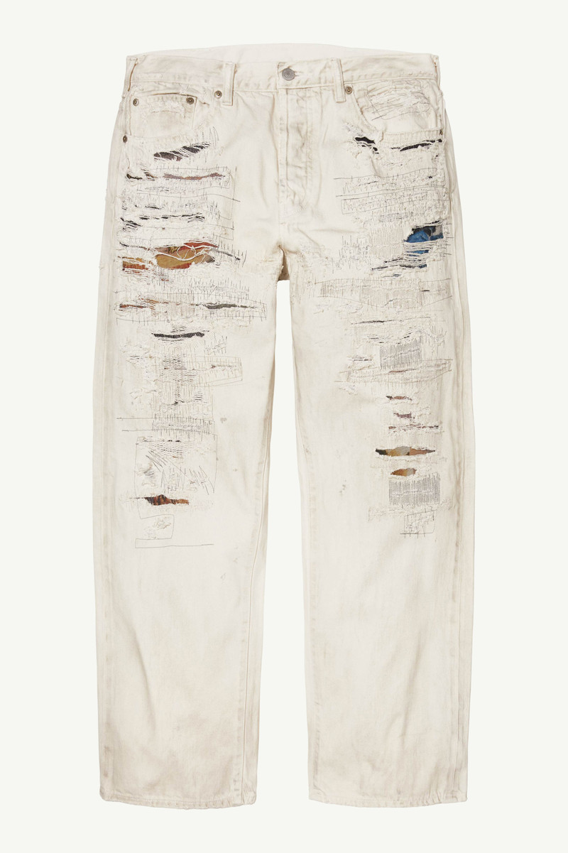 Supreme®/MM6 Maison Margiela Distressed Loose Fit Selvedge Jean 1