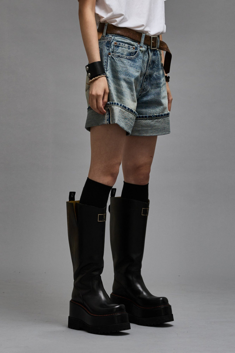 R13 NINA SHORT - VINTAGE FYYFF SELVEDGE outlook