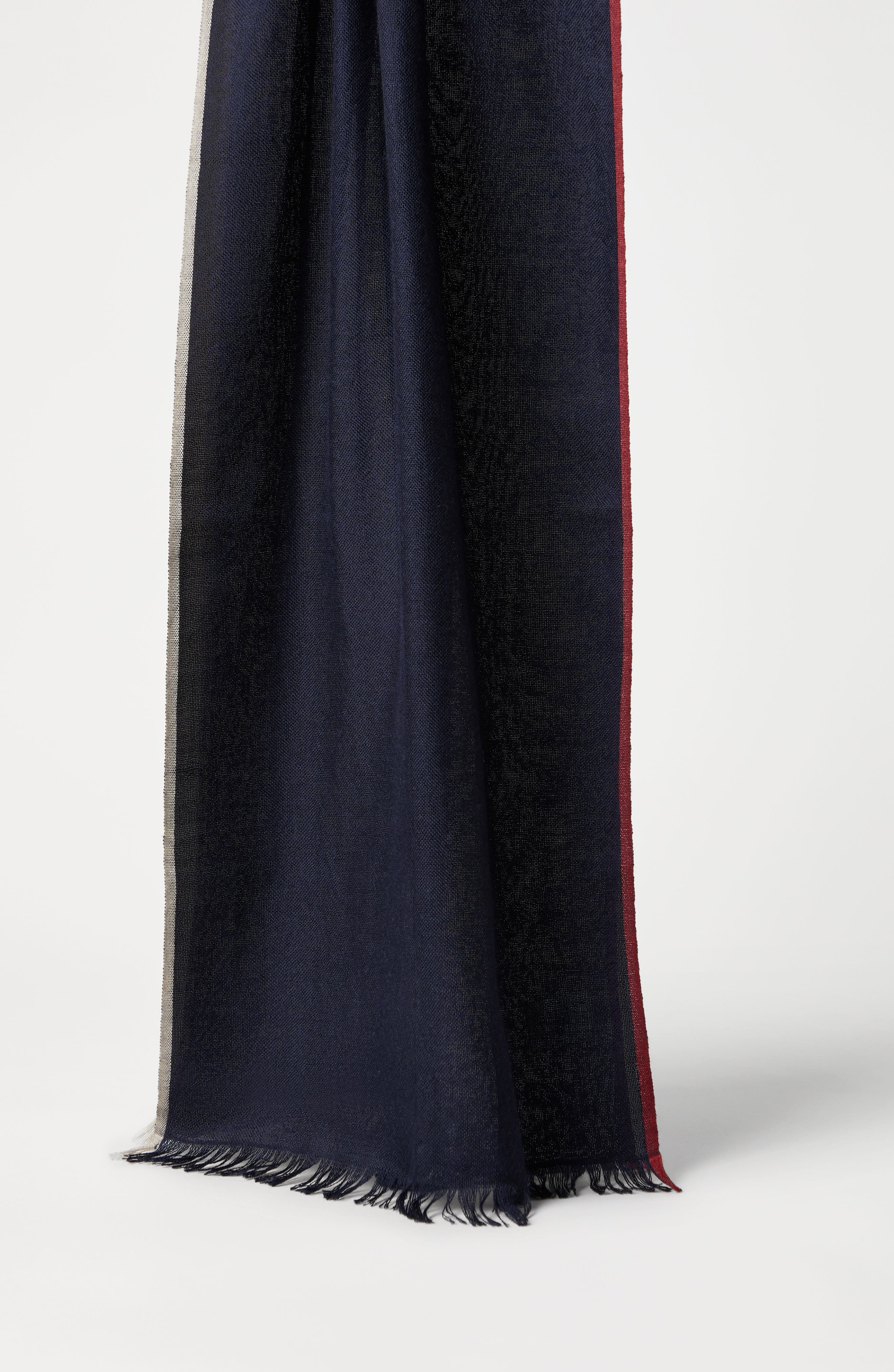 Brunello Cucinelli Scarf with selvedge in Navy Blue at Nordstrom - 2