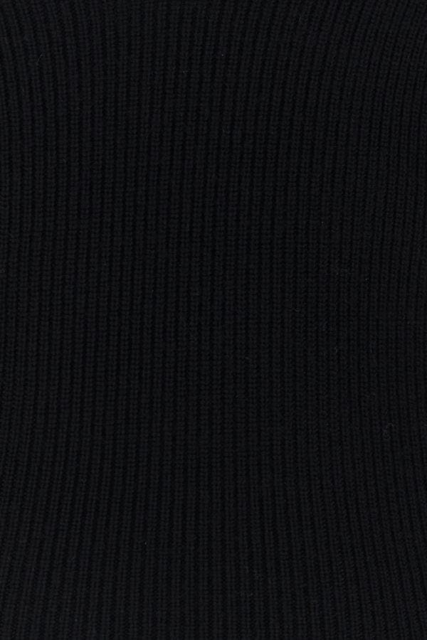 Black stretch wool blend sweater - 3