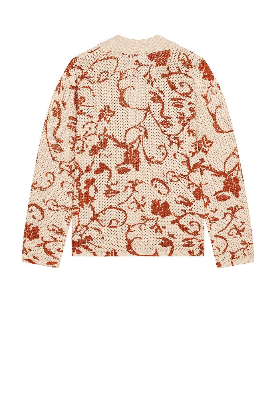 Face Floral Open Knit Top - 2