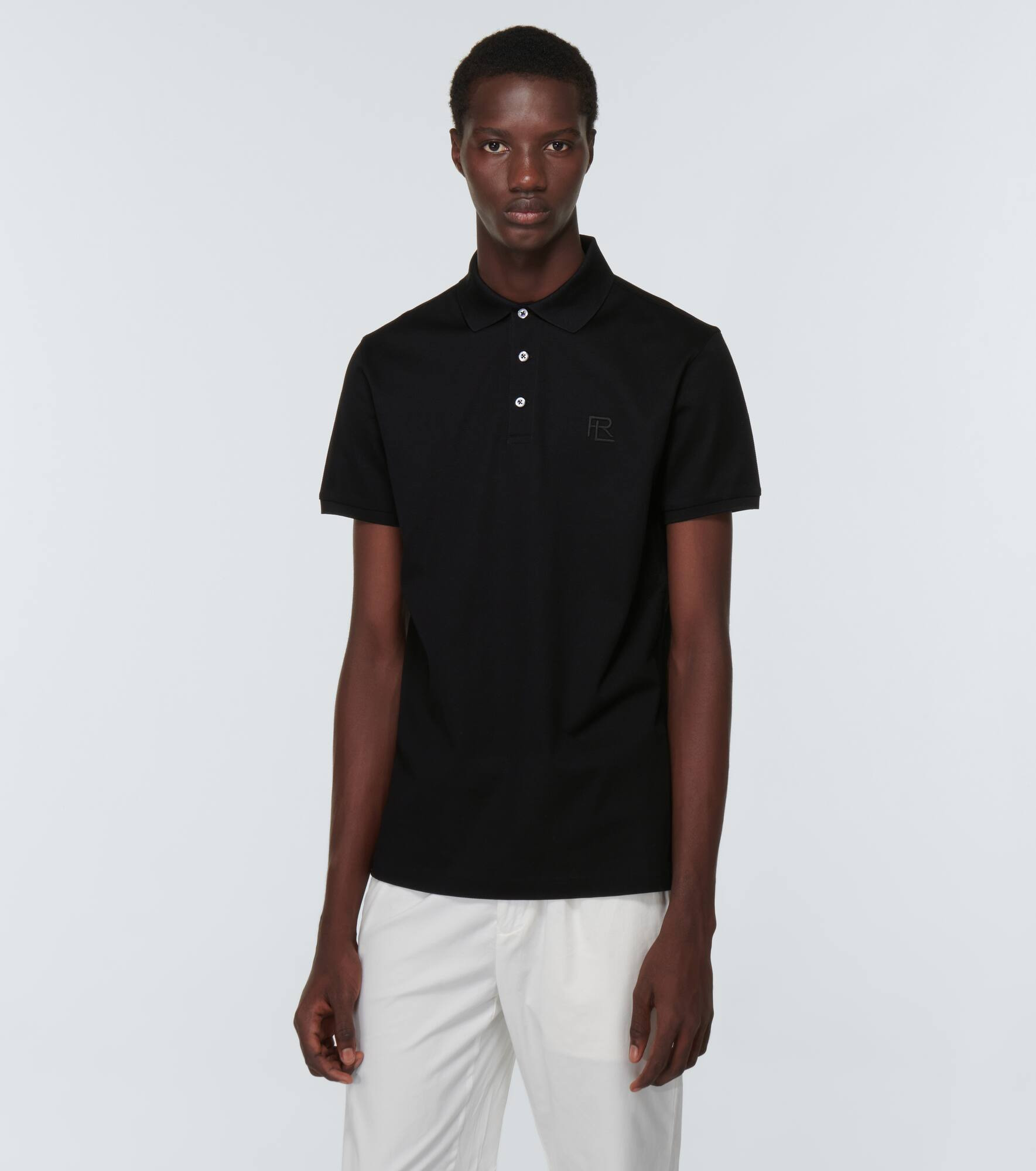 Cotton piqué polo shirt - 3