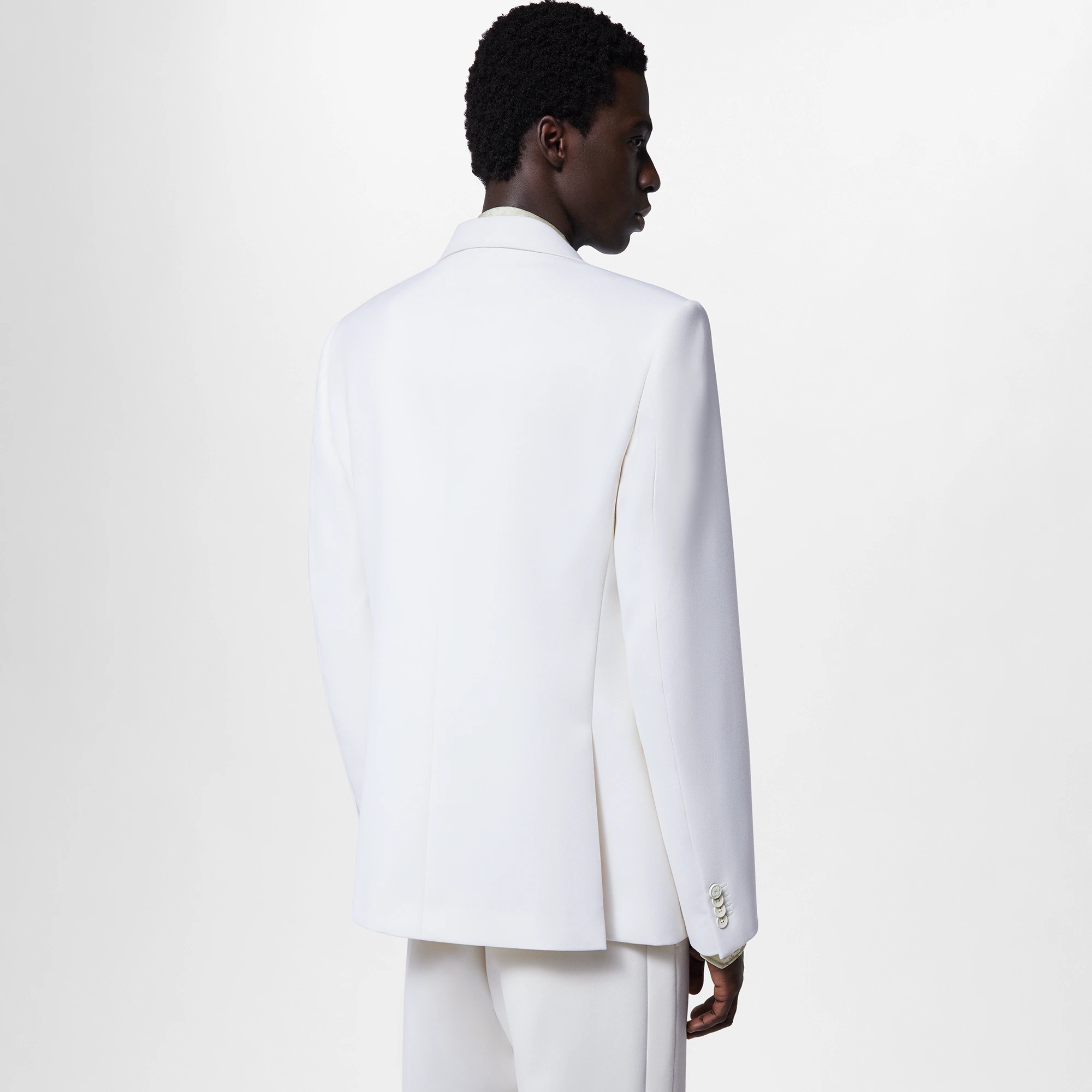 Single-Breasted Wool Blend Evening Jacket - 8