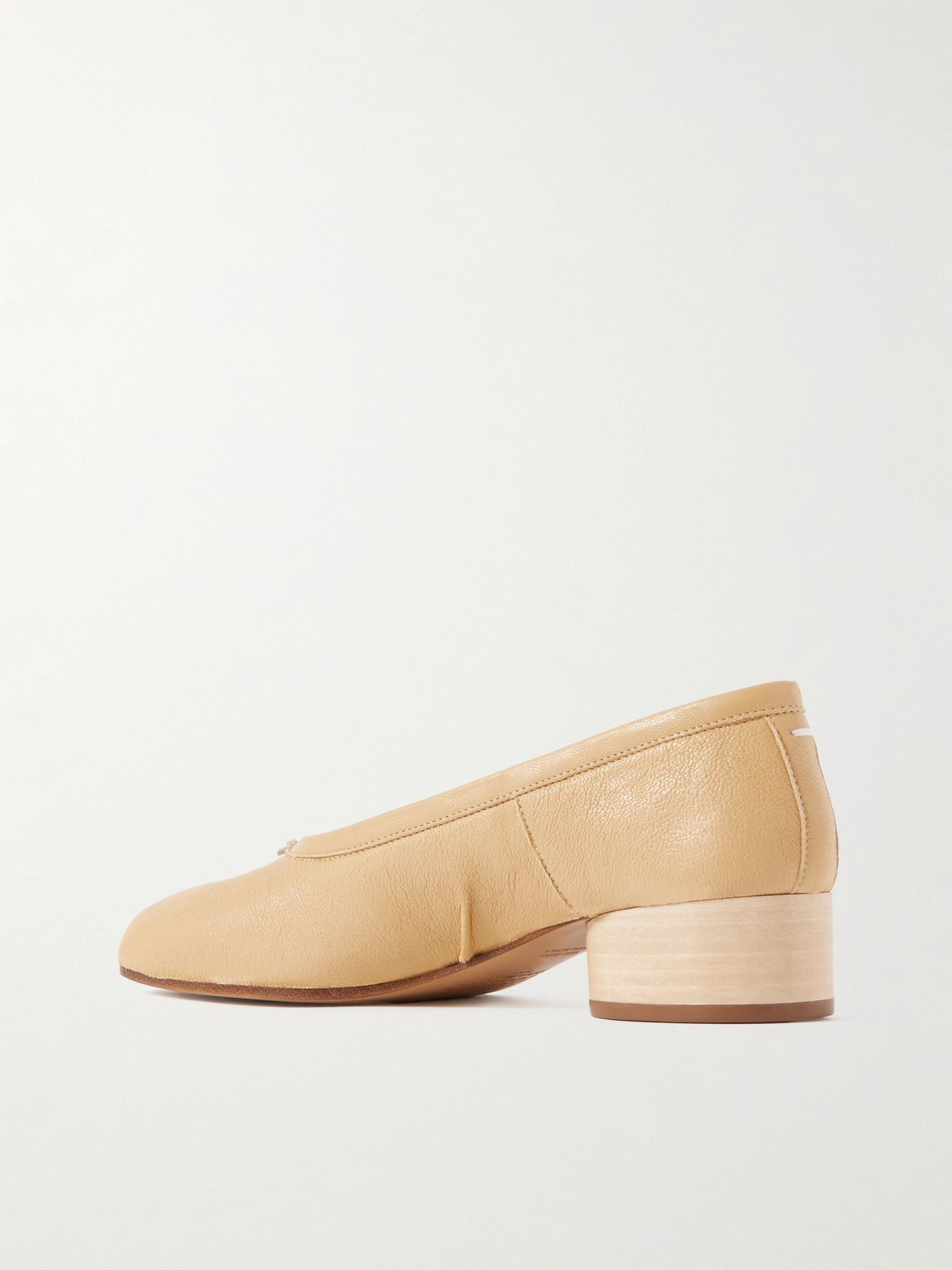Tabi Ballerina split-toe leather pumps Neutral - 2