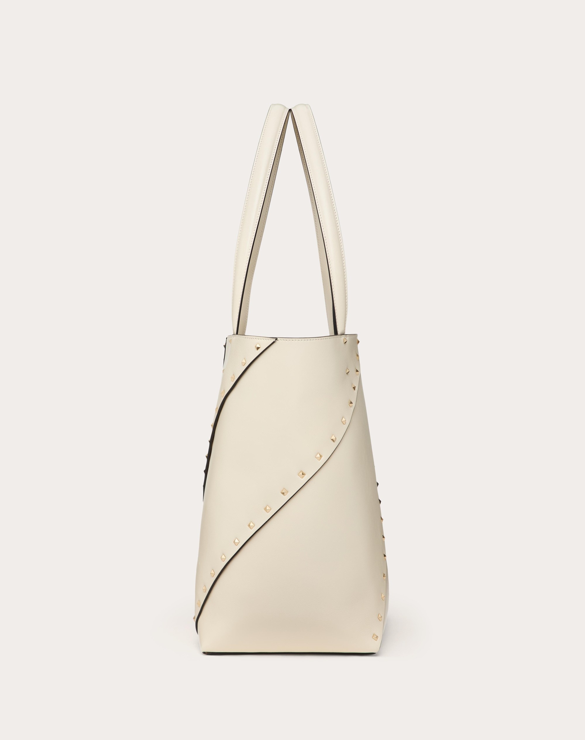 VALENTINO GARAVANI VALENTINO GARAVANI ROCKSTUD WISPY SHOPPING BAG IN CALFSKIN - 4