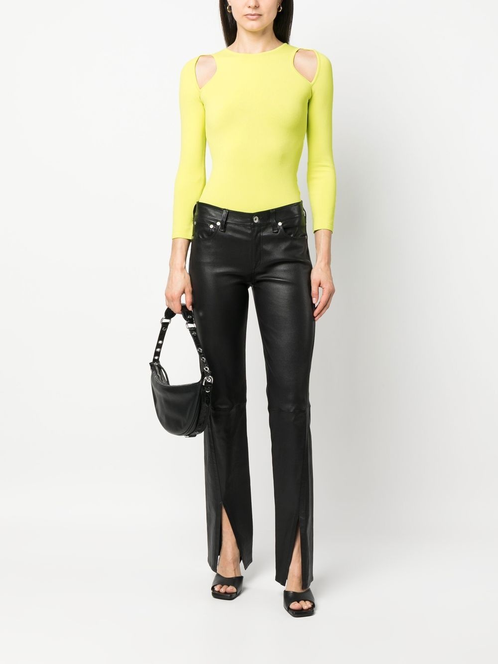 shoulder cut-out knit top - 2