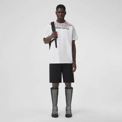 Burberry Location Print Cotton Oversized T-shirt outlook