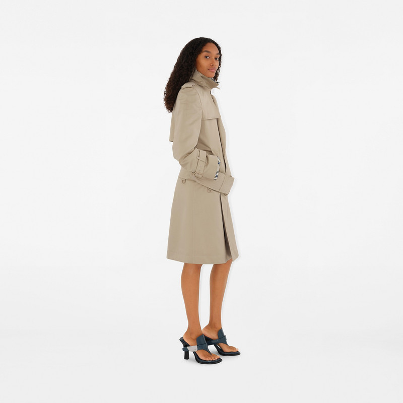 Mid-length Cotton Silk Trench Coat 3