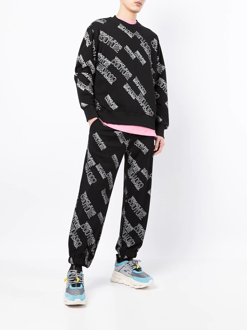 all-over logo track pants - 2