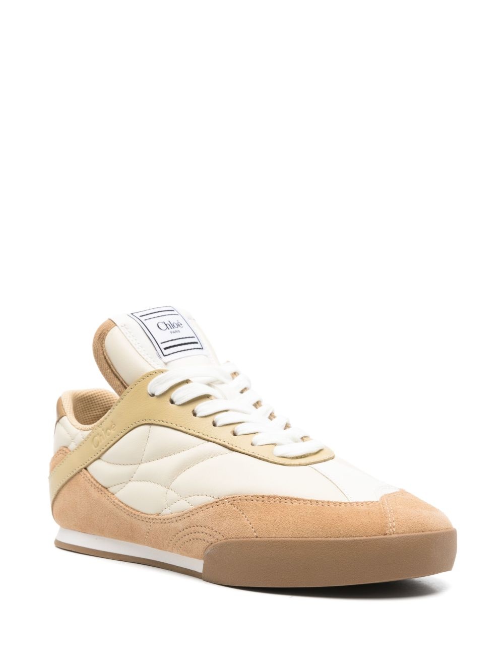 quilted-panel sneakers - 2