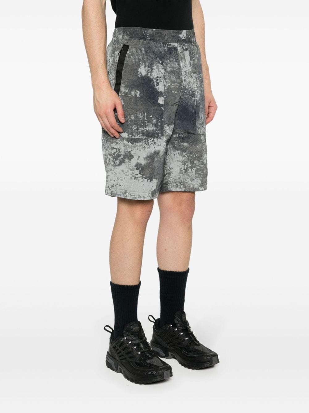 D Camo logo-patch shorts - 3