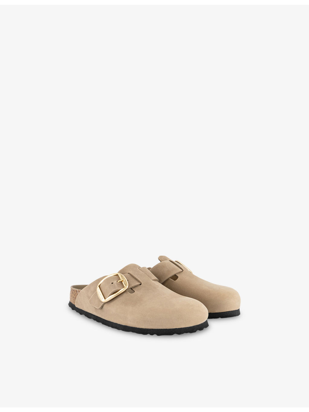 Boston Big Buckle Suede Clogs - 4