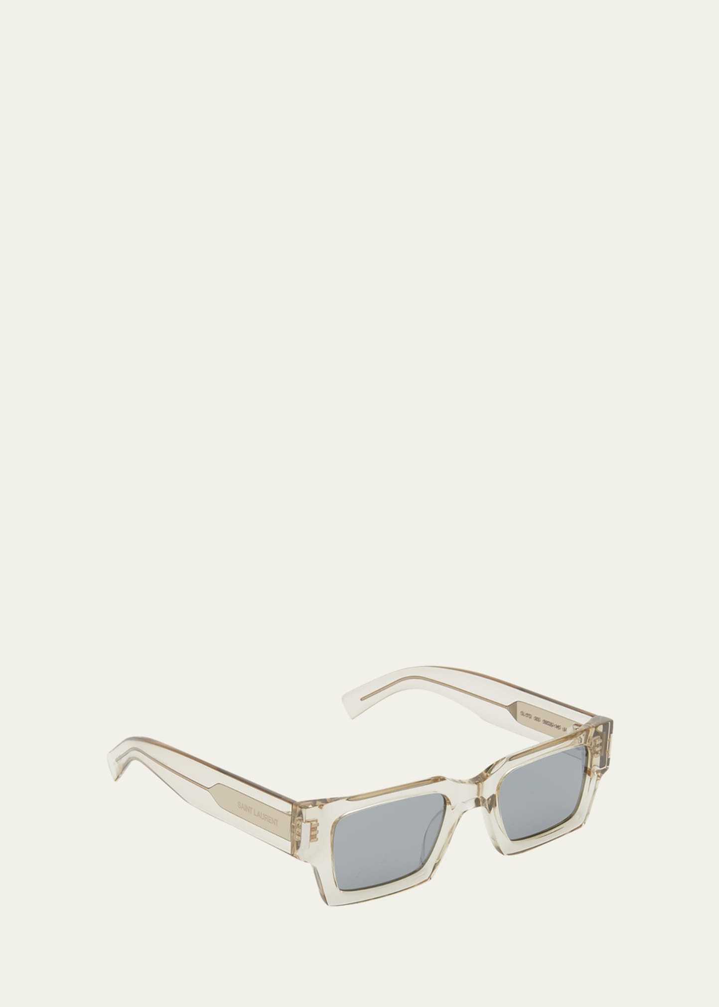 Men's Rectangle Acetate Sunglasses with Logo - 2