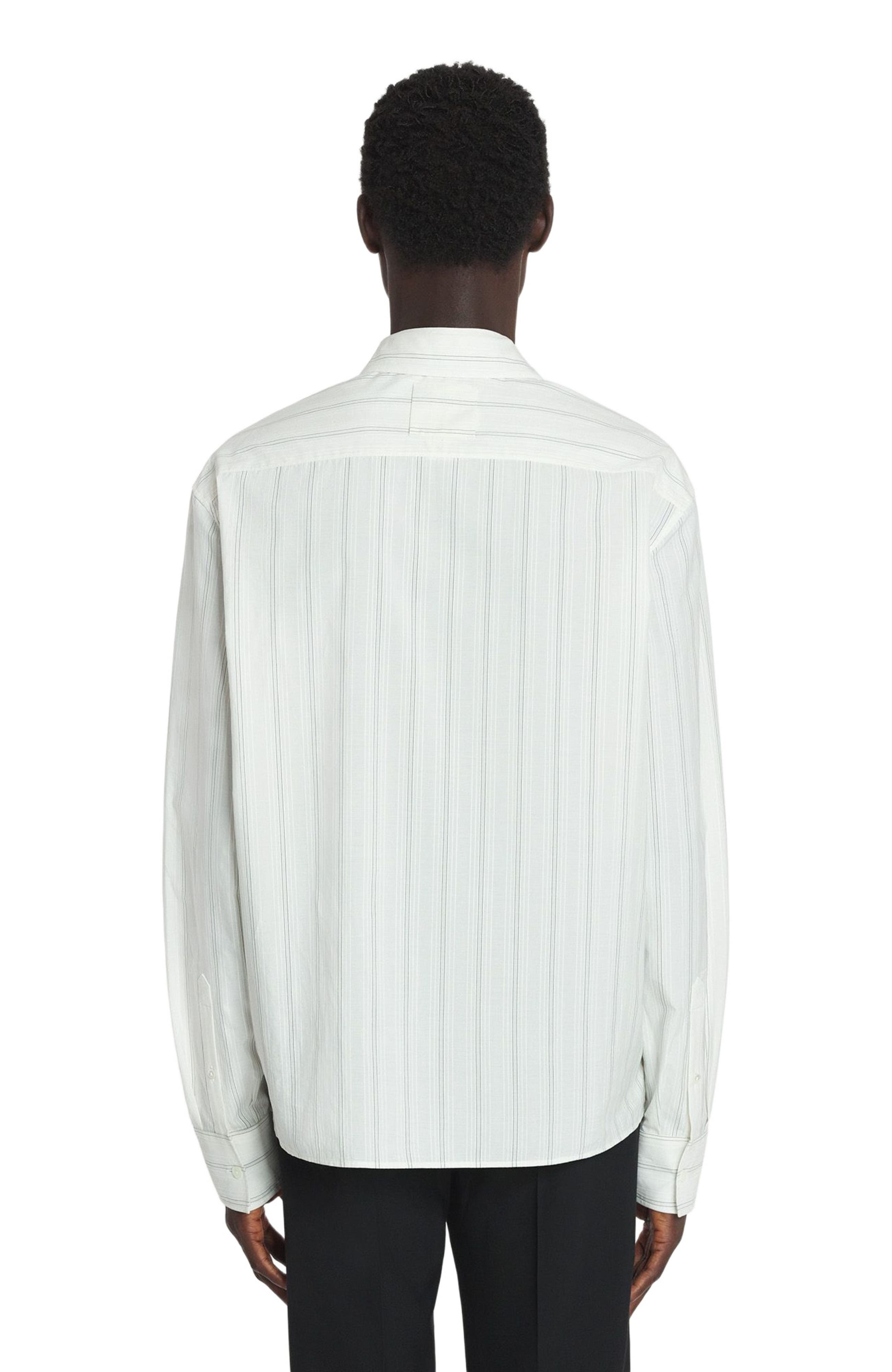 Lanvin STRAIGHT COTTON SHIRT in White/black at Nordstrom - 4