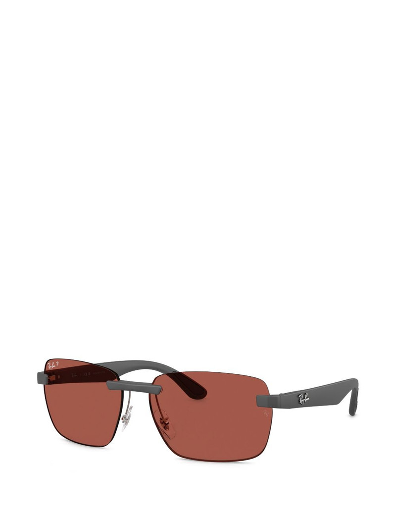Ray-Ban rimless rectangle-frame sunglasses outlook