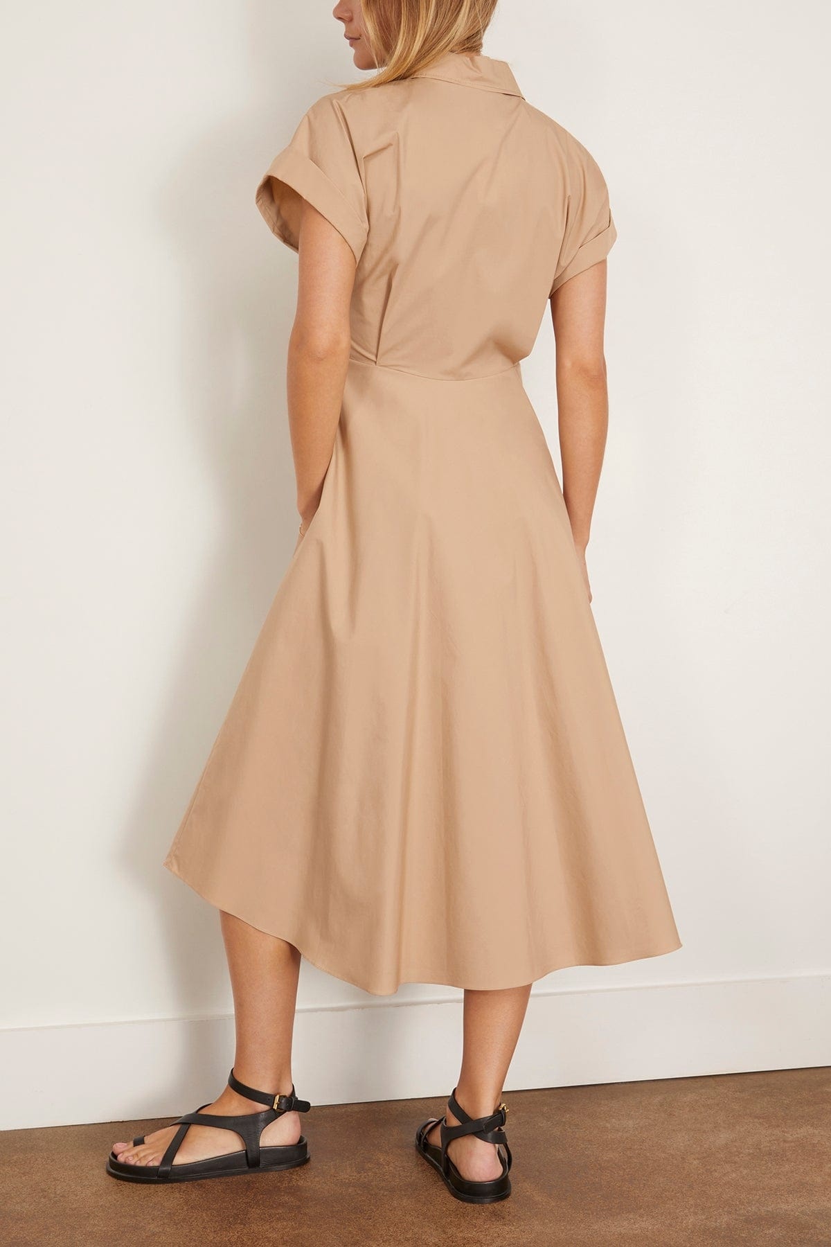 Poplin Power Dress in Trench - 4