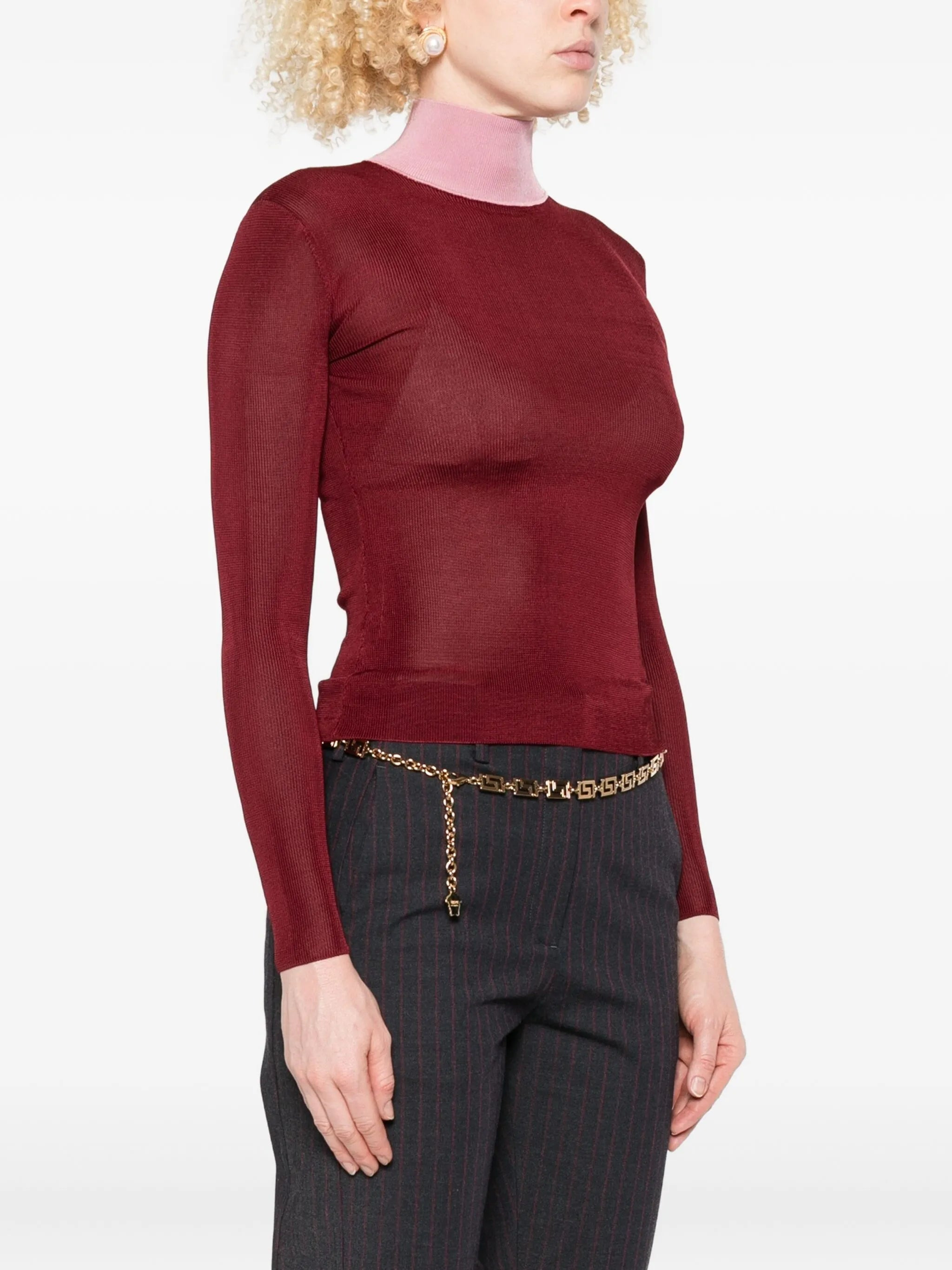Self-portrait High-neck Long-sleeve Sweater - 4