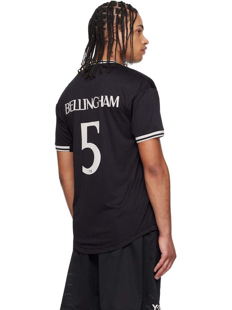Black Jude Bellingham Soccer Short Sleeve Jersey 3