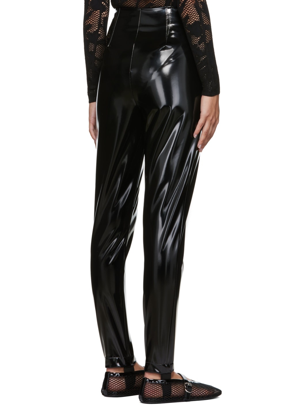 Black Stirrup Trousers - 3