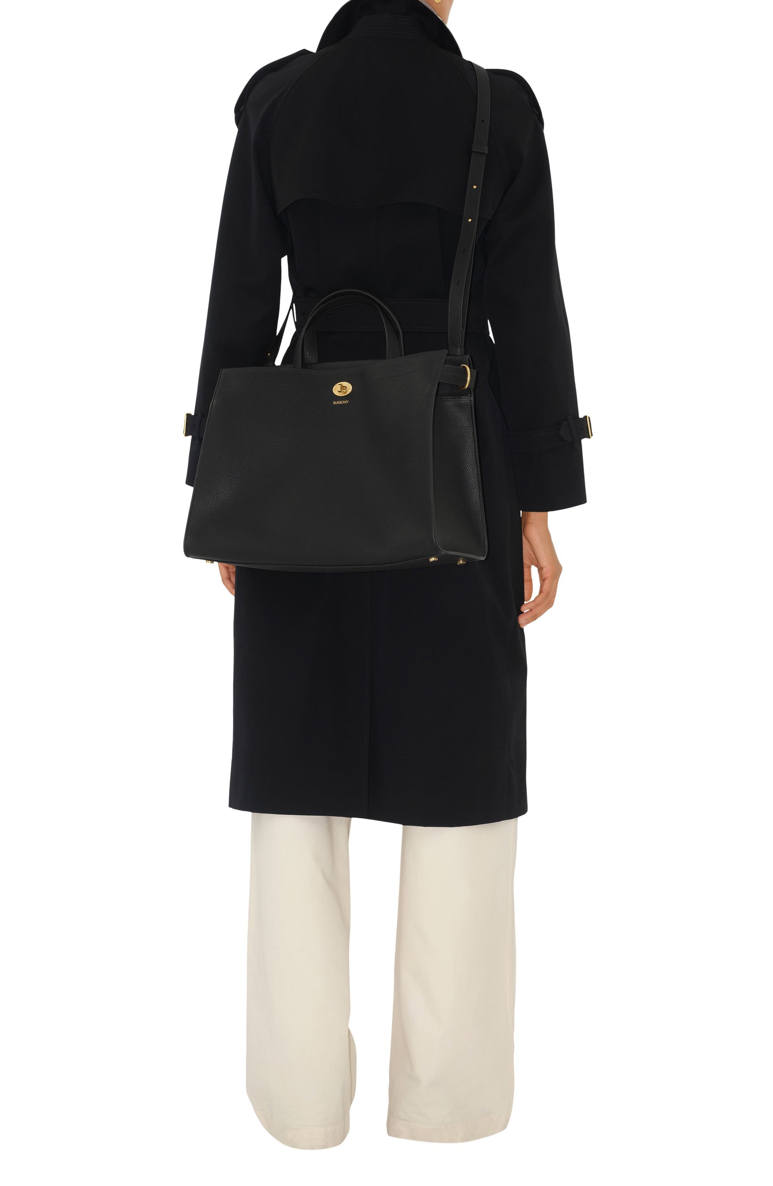 burberry Medium Cotswolds Leather Tote in Black at Nordstrom - 6