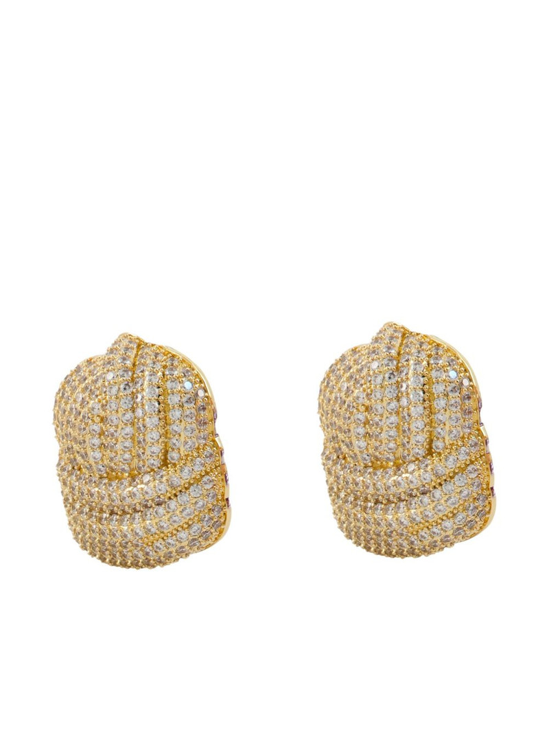 self-portrait knot-effect earrings outlook