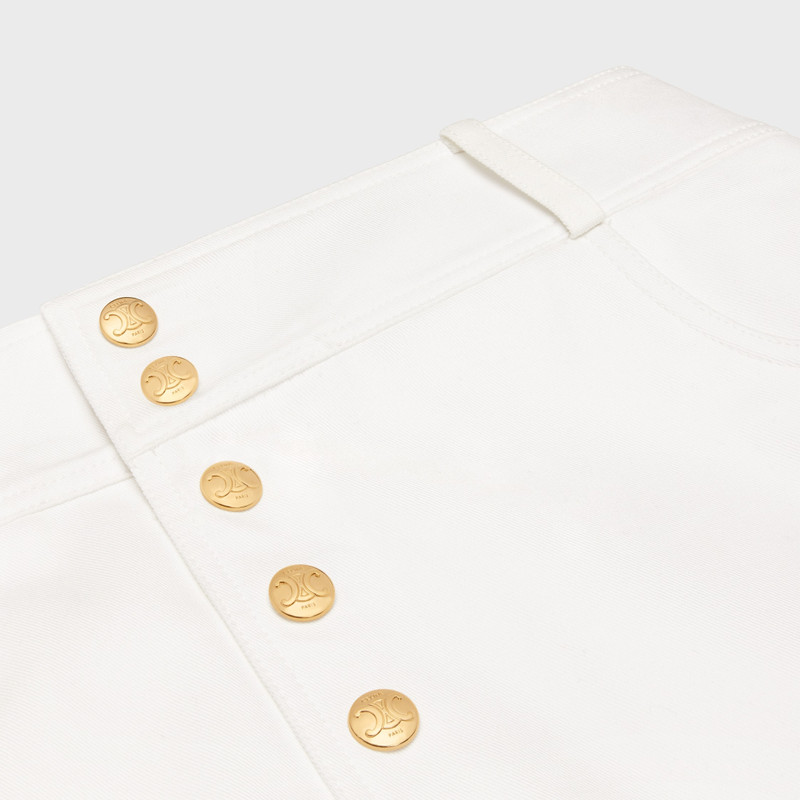 trapeze mini skirt in cotton twill 3