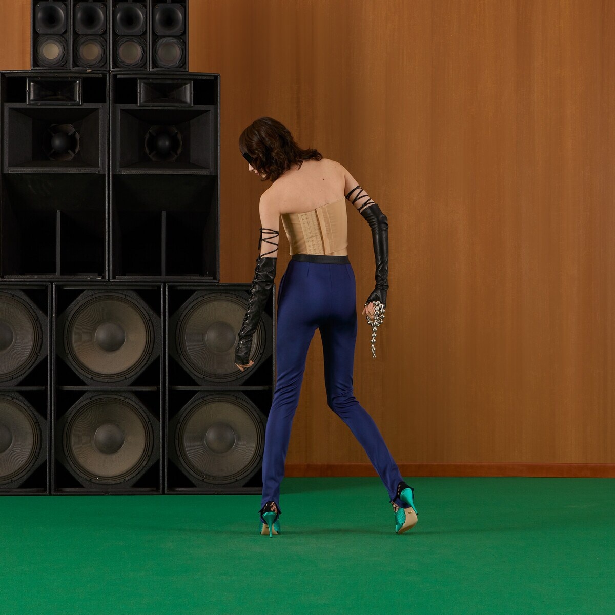 Shiny lycra stirrup pant - 3