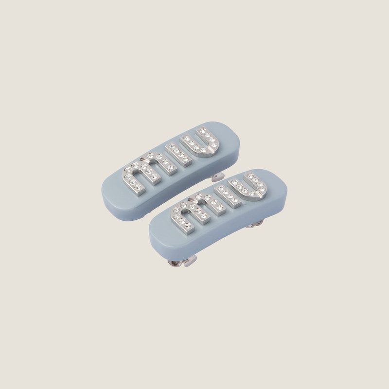 Miu Miu Plexiglas and metal hair clip outlook