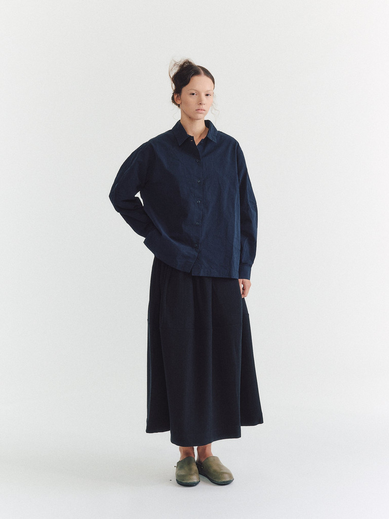 ELENA SHIRT - PAPER COT - NAVY 3